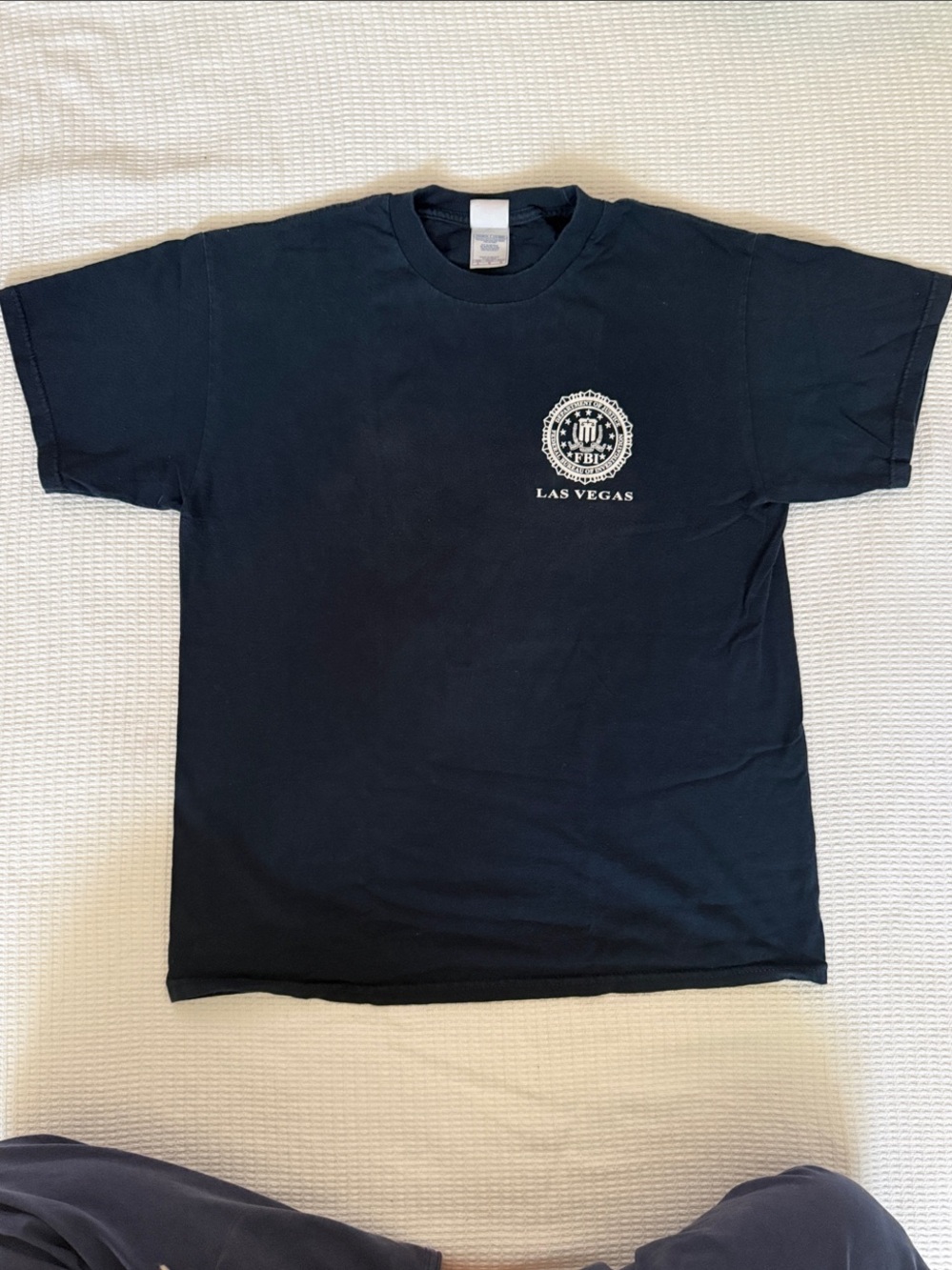 Las Vegas FBI T-shirt in navy and white